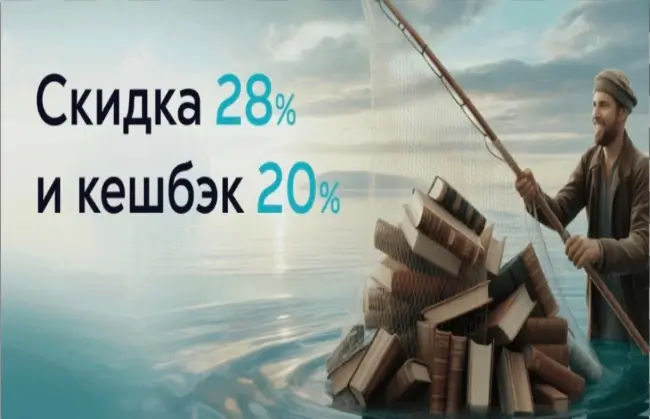 Скидка 28% и кешбэк 20% в Читай-городе до 27 июля